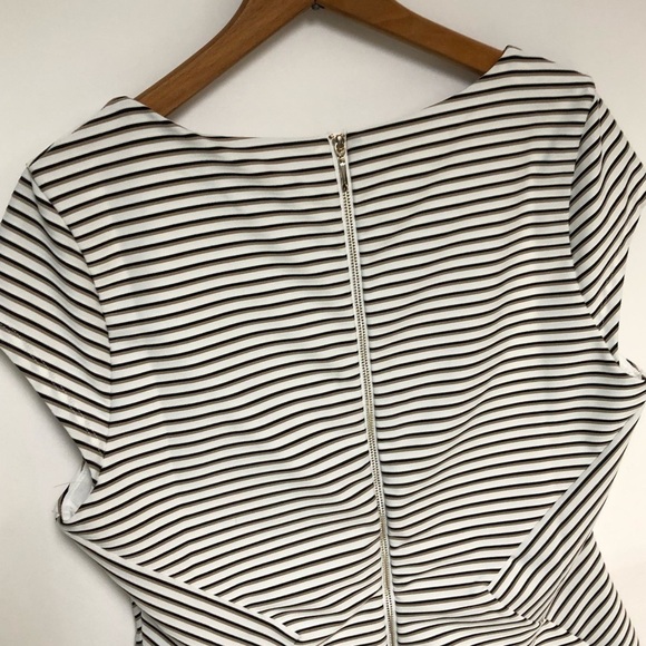 NWT WHBM Stripe Jacquard Bodice Top Sz 8 - Picture 8 of 12
